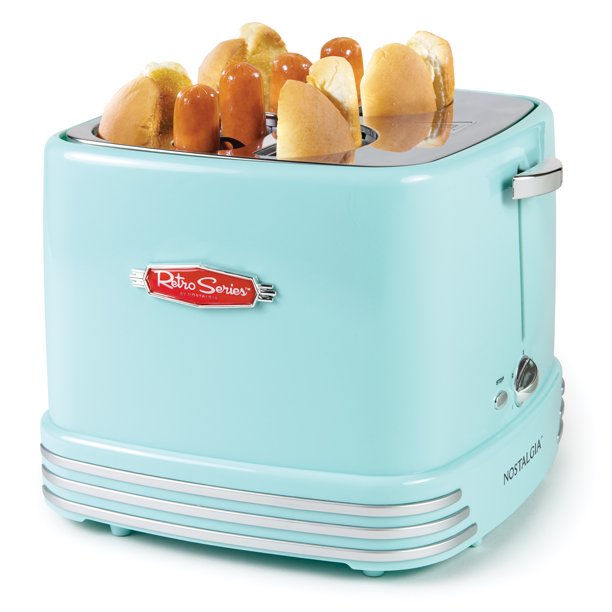Nostalgia RHDT800AQ Retro PopUp Hot Dog Toaster, 4 Link and 4 Bun