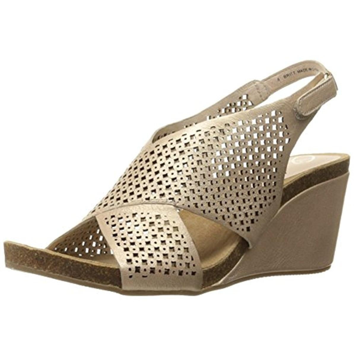 leather cork wedges