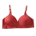 thumbnail image 2 of ALLLIST Lingerie for Women Plus Size Wireless Full Coverage Bralette Striped Push up Red Full-Figure Women Bras Size 38, 2 of 3