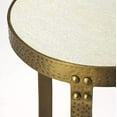 thumbnail image 2 of Butler Specialty 18" Round Marble Top Accent End Table In White, 2 of 4