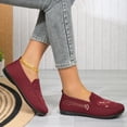 thumbnail image 4 of Purcolt Womens Floral Embroidery Mesh Loafers Comfort Casual Round Toe Slip On Boat Shoes Lightweight Soft Sole Flats Shoes for Walking Travel Vacation, 4 of 6