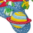 thumbnail image 6 of Bucilla Felt Stocking Applique Kit 18" Long-Rocket Ship Santa, 6 of 8