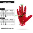 thumbnail image 4 of EliteTek RG-14 Football Gloves (Red, Youth XXS), 4 of 6