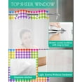 thumbnail image 4 of No Hook Shower Curtain with Snap in Liner, LOVE IS LOVE Rainbow Colored Plaid Hotel Shower Curtains for Bathroom, Washable Shower Curtain Liner Set with Mesh Top Window, 48"x72", 4 of 6