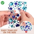 thumbnail image 3 of Uxcell Self-Adhesive Rhinestone Stickers, Face Stones Jewel Stickers Crystal Circle Embellishment Sheet Blue, 3 of 7