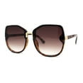 thumbnail image 2 of Womens Slick Rimless 90s Fashion Butterfly Plastic Sunglasses Tortoise Brown, 2 of 4