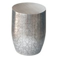 thumbnail image 5 of Simpli Home Johnsen 15 inch Wide Boho Geometric Pattern Metal Accent Table in Antique Silver Iron, Assembled, 5 of 9