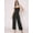 Black, variant on HERE&NOW Women's Printed Jump Suit Dress Sleeveless Casual Strappy Summer Wear Slip On Attched Top And Bottom Set