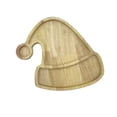 thumbnail image 2 of Santa Hat Shaped Wooden Serving Platter Board, Rustic Charcuterie Platter for Christmas Parties, Cheese Fruit Tray, Farmhouse Cutting Board for Holiday Table, 2 of 7