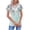 (Type 182)Multicolor, variant on Otvok Women Fashion Summer Regular Women Short Sleeves V Neck Button Top
