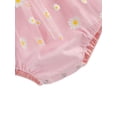 thumbnail image 6 of LMLYSoH Toddler Baby Flower Printing Two-pieces Set, Infant Girl's Square Collar Sleeveless Bodysuit Skirt + Headband Set, 6 of 8