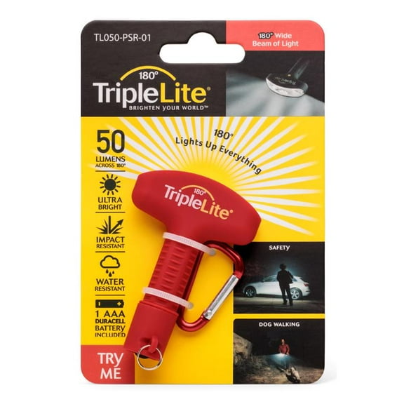 TripleLite 50 lm Red LED Flashlight AAA Battery
