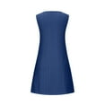 thumbnail image 5 of Blczomt Summer Womens Dress Beach Tank Dress with Pockets Blue Sleeveless Flowy Vacation Womens Fashion, 5 of 9