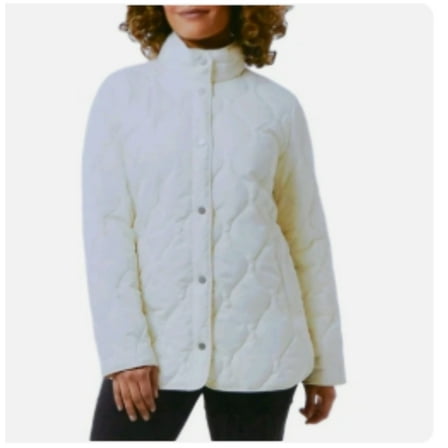 32 Degrees Ladies' Quilted Jacket, White, Small