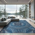 thumbnail image 2 of ODIKA 8'x10' Washable Area Rug Non-Shedding, Easy Care, Animals Nautical Creature Interlocking Wave Ring Motif Balanced for King Size Bedroom Under Bed, Master Suite, 2 of 7