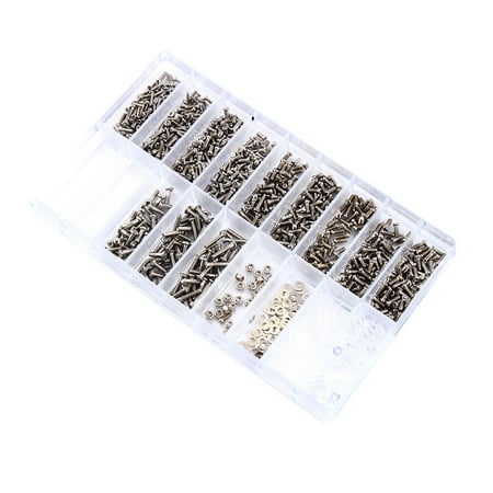 Stainless Steel Screw Kit - Dilwe 1000Pcs Eyeglass Repair Kit, Sunglasses Watch Tiny Screws Assortment Stainless Steel Screws