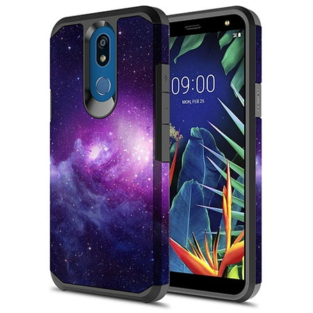 LG K40 Case,LG Solo LTE Case, LG K12 Plus Case, LG X4 2019 Case, KAESAR Hybrid Dual Layer Slim Graphic Armor Shockproof Impact Resistant Protective Cover Case for LG K40 (Galaxy Cloud)