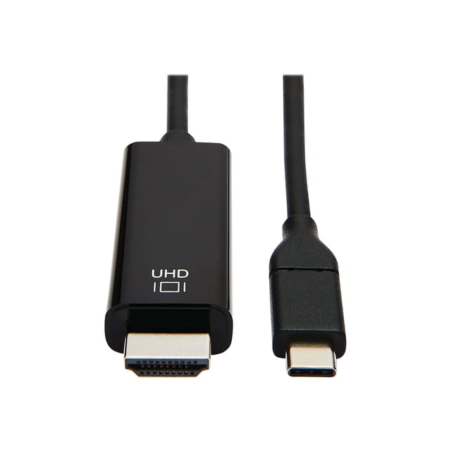 Tripp Lite USB C to HDMI Adapter Cable USB 3.1 Gen 1 4K M/M USB-C Black 9ft - Video cable - HDMI male to 24 pin USB-C male reversible - 9 ft - black - 4K support
