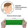 thumbnail image 6 of Daiia Green Glitter printed Men's Performance Headband,Sports Headbands,Moisture Wicking Workout Headband, 6 of 9