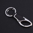 thumbnail image 2 of Llavero de cuero para hombre con llavero de metal para automóviles Inicio (cuero plateado y negro), 2 of 6