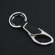 thumbnail image 2 of Llavero de cuero para hombre con llavero de metal para automóviles Inicio (cuero plateado y negro), 2 of 5