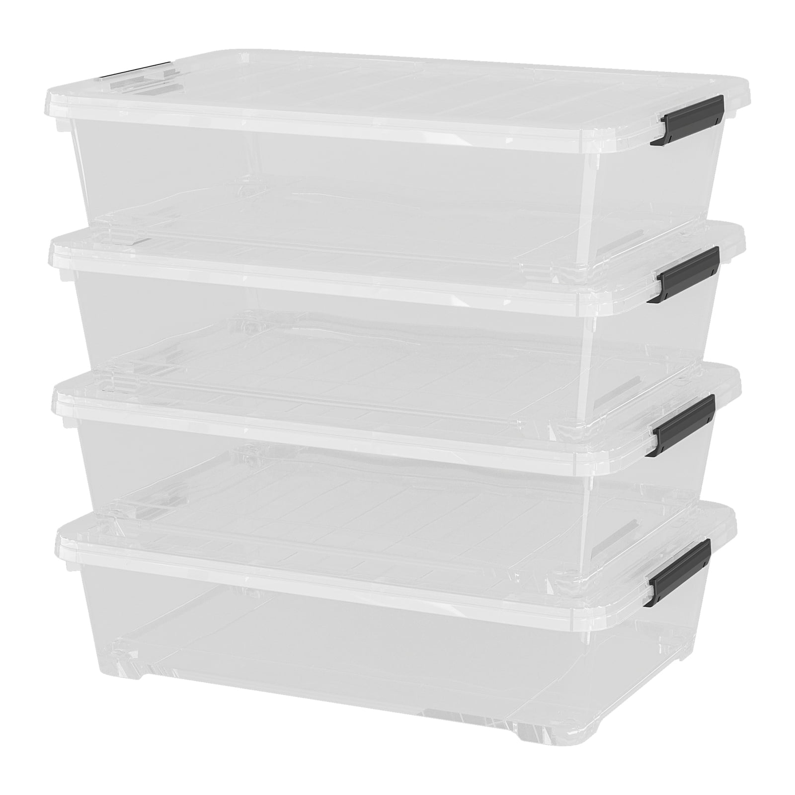 IRIS 41 Qt. Underbed Storage Box, Clear 200430 - The Home Depot