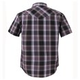 thumbnail image 2 of Coevals Club Men's Western Shirt Cowboy Plaid Country Pearl Snap Button Short Sleeve Two Pockets Work Shirts 01 Purple Black White Small, 2 of 7