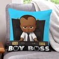 thumbnail image 1 of Bebé Jefe: Niño Africano Fundas de almohada de terciopelo con tema, regalos de funda de almohada, decoración para el hogar, cojín de lanzar, regalo de cumpleaños para fans y parejas. 45cm x 45cm., 1 of 6