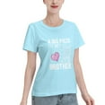 thumbnail image 2 of The Big Piece Of My Heart Lives In Heaven , He Is My Brother Women'S Basic Short Sleeve T-Shirt Sky Blue Medium, 2 of 5
