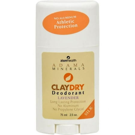 Zion Health HG1227768 2.5 oz Claydry Silk Deodorant - Lavender