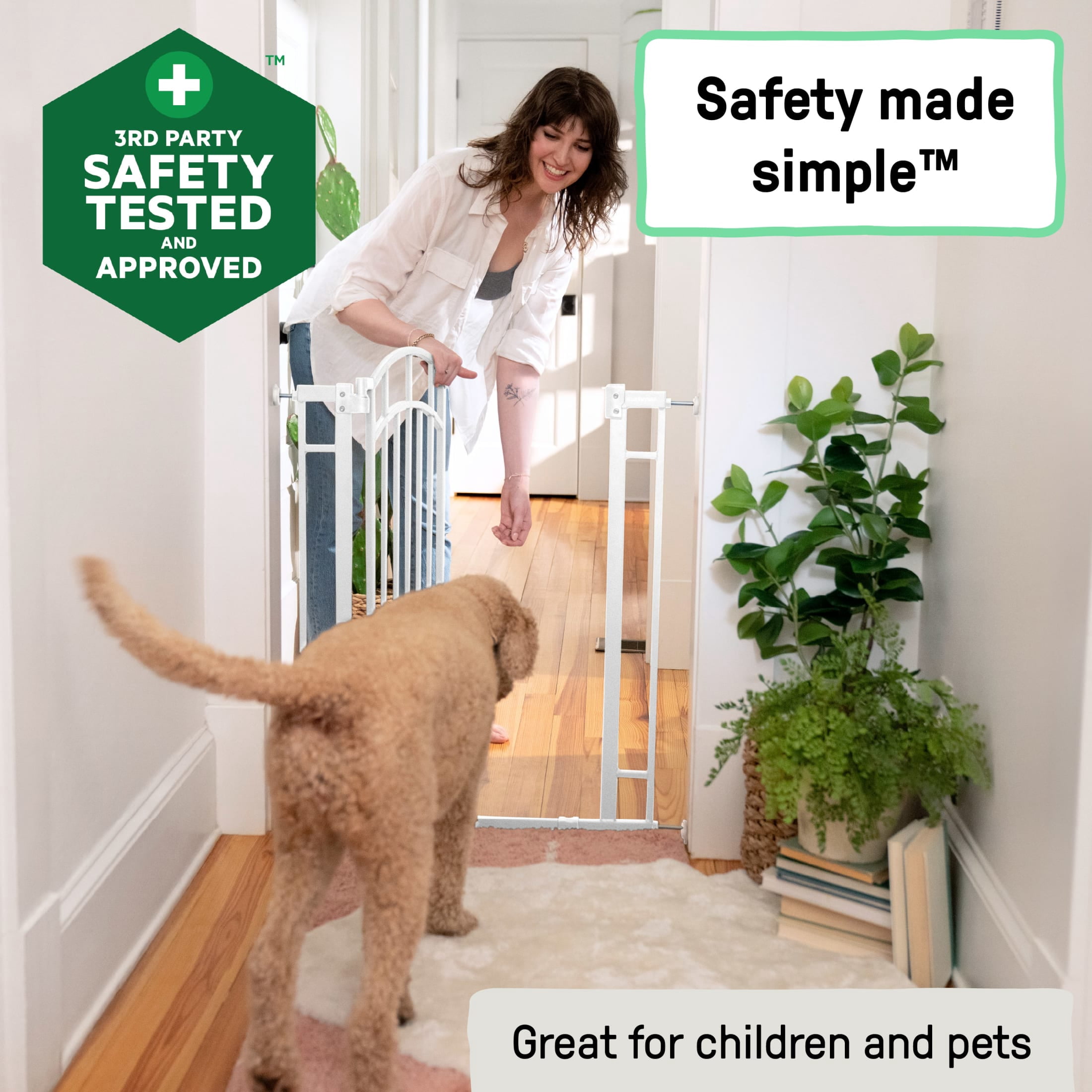 Ingenuity The Doorway 48W Series Pet and Baby Gate - White