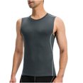 thumbnail image 2 of BXINGOHAI Compression Tank Top for Men Bodybuilding Gym Athletic Tight Undershirts Workout Tops Today Gray,M, 2 of 6