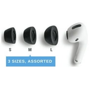 Comply Foam Earbud Tips Replacement for AirPods Pro, Black, 3 Pair Pack