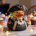 thumbnail image 2 of U.S. Independence 250th Anniversary Duck, Patriotic Military Ducks Figurine, U.S. Independence 250th Anniversary Resin Figurine Duck Decor for Jeeps Decorations, Veterans, and Patriots, 2 of 6