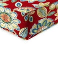 thumbnail image 5 of Jordan Manufacturing 46.5" x 24" Daelyn Cherry Red Floral Square Outdoor Deep Seating Patio Seat Cushion and Back Cushion 2-Piece Set, 5 of 10
