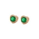 thumbnail image 1 of Aretes Broquel Corazón Con Esmeralda y Swarovski Oro 18K Lam dorado Unitalla, 1 of 7