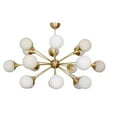 thumbnail image 3 of 18 Light Globe Mid Century Brass Sputnik chandelier light Fixture, 3 of 5