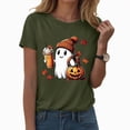 thumbnail image 2 of TOWED22 Halloween Shirt for Women Funny Ghost Costume Tshirts Halloween Short Sleeve Graphic Tee Tops(AG,L), 2 of 6