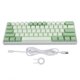 thumbnail image 2 of Teclado Mecánico De 61 Teclas, Teclado Con Cable Inalámbrico De Base Blanca Sensible 2,4G Para Win 7 8 10, 2 of 7