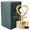 thumbnail image 4 of Valentine’s Day Gift for Women or Wife – Matashi Mom Heart Wind-Up Music Box with Crystals, Gold Tabletop Ornament, 4 of 4