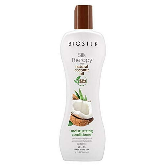 Silk Therapy with Coconut Oil Moisturizing Conditioner by Biosilk for Unisex - 12 oz Conditioner