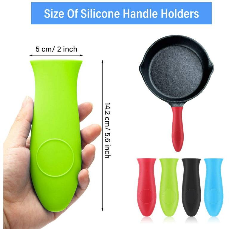 Silicone Hot Handle Holder Potholder Rubber Pot Handle Sleeve for