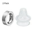 thumbnail image 3 of Uxcell Silicone Rubber Bellows 4mm ID x 18mm OD Vacuum Suction Cup with Gasket Clear 2Pcs, 3 of 5
