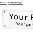 thumbnail image 2 of Acrylic Desk Name Plate, Clear Acrylic Block Nameplate Double Sided Holder, DIY Personalized Name, 2.5x10 Inch$$Office, 2 of 5