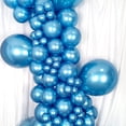 thumbnail image 3 of 100 Pack Chrome Metallic Blue Balloons Different Sizes 18 12 10 5 Inch KIRIKOU Party Balloons for Birthday Valentines Baby Shower Bridal Wedding Party Decors, 3 of 5