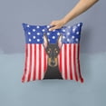 thumbnail image 2 of Carolines Treasures BB2175PW1414 American Flag & Doberman Fabric Decorative Pillow, 14 x 3 x 14 in., 2 of 4