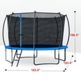 thumbnail image 4 of Soges 1200LBS 12FT Trampoline for Kids and Adults,Trampoline with Enclosure,Recreational Trampoline with Ladder, Outdoor Heavy Duty Trampoline Round Trampoline Capacity for 4-5 Kids, 4 of 9
