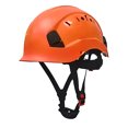thumbnail image 1 of Bearachild Casco de seguridad Equipo de protección Sombrero duro Protector de cabeza 6 puntos Equipo de ciclismo Sombreros de construcción Cadenas y protecciones para puertas de seguridad Naranja, 1 of 6