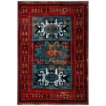 SAFAVIEH Vintage Hamadan Edin Oriental Area Rug, Red/Light Blue, 9' x 12'