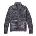 thumbnail image 3 of Mens Pullover Sweater Quarter Zip Funny Print Tops Winter Warm Outerwear Winter Clothes with Zipper, Black, Size L, 3 of 4